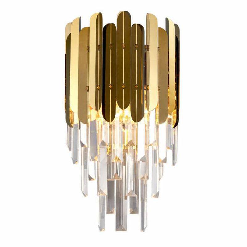 wall lamp modern crystal gilt