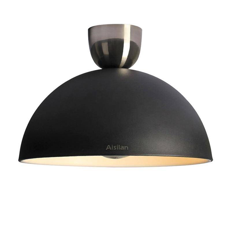 Plafonnier design LED demi boule noire Surface