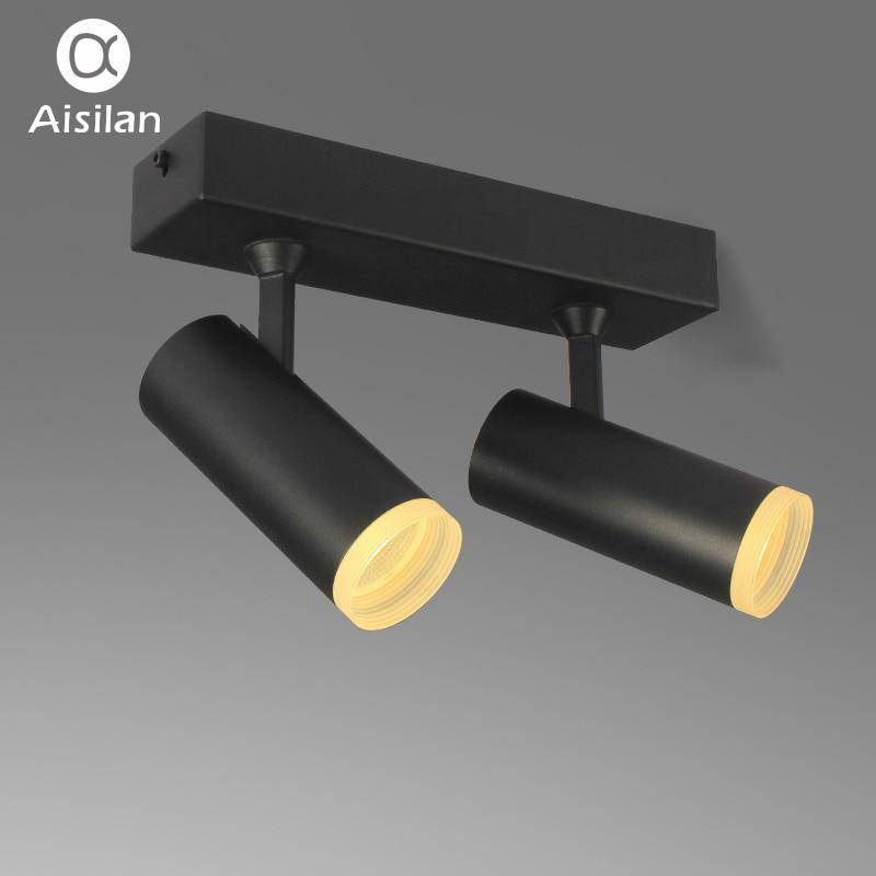 Plafonnier à spots LED ajustables cylindriques - vue 4 sur 6