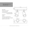 Plafonnier à spots LED ajustables cylindriques