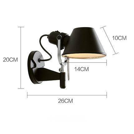 Applique murale bras articulé avec lampe American