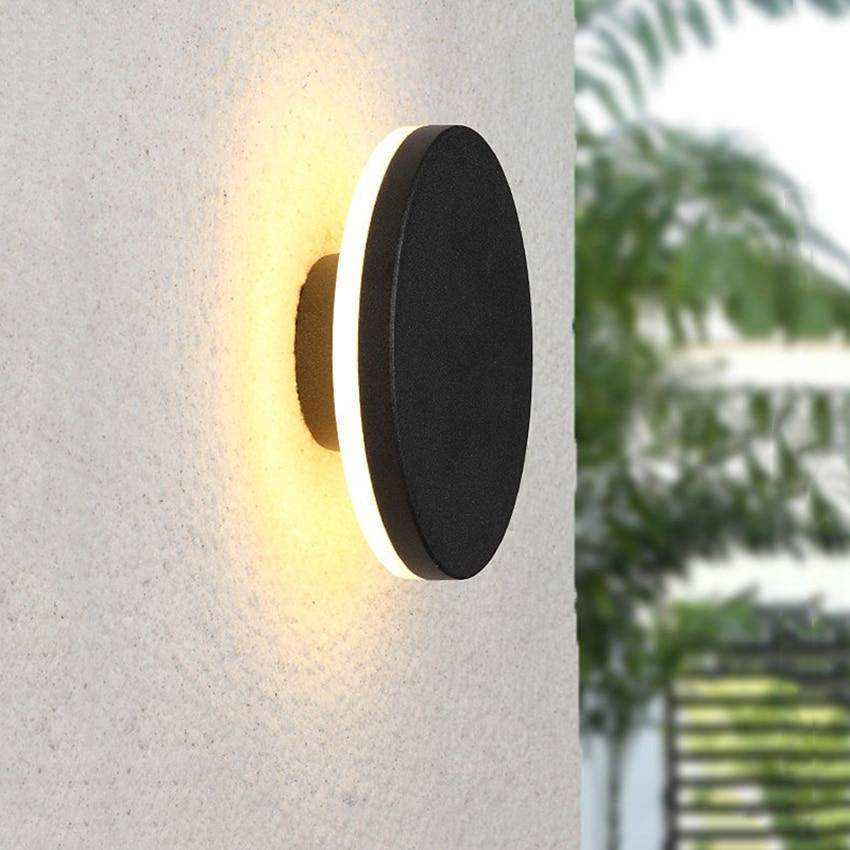 Applique murale LED ronde avec lumière arrière waterproof - vue 2 sur 6