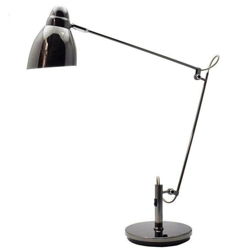 Lampe de bureau LED moderne en métal avec abat-jour arrrondi