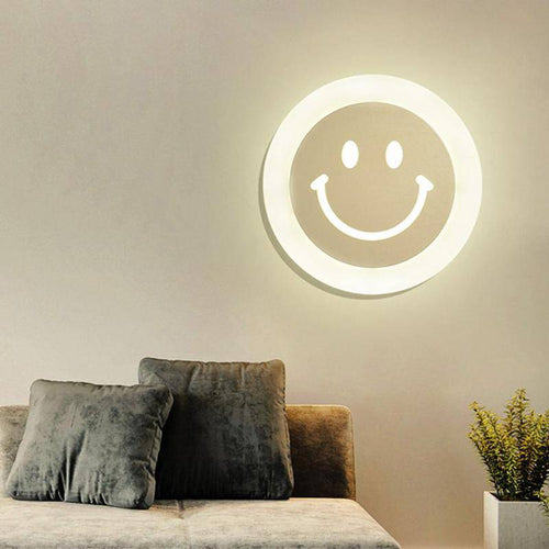 Applique murale LED smiley moderne