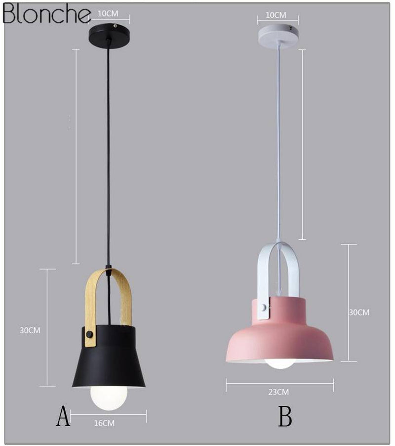 Suspension design en métal à LED Macaron