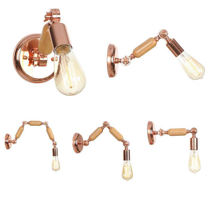 wall lamp wall-mounted design articulated arm pink gold Aisle