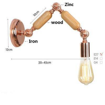 wall lamp wall-mounted design articulated arm pink gold Aisle