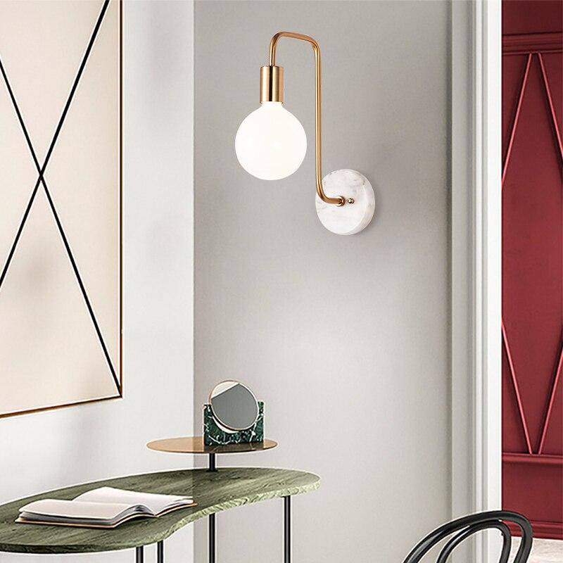 wall lamp LED wall design arm with lamp and marble base