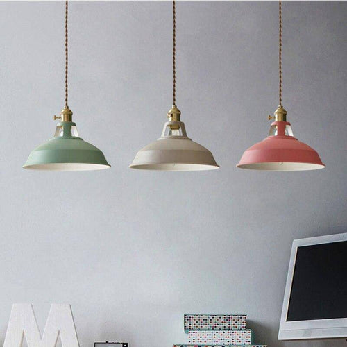 pendant light Loft colored metal LED