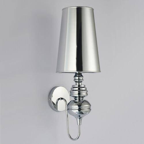 wall lamp rustic wall with lampshade (black, white, gold or chrome)