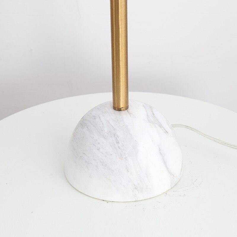 Floor lamp gold design with lampshade black ball and marble base