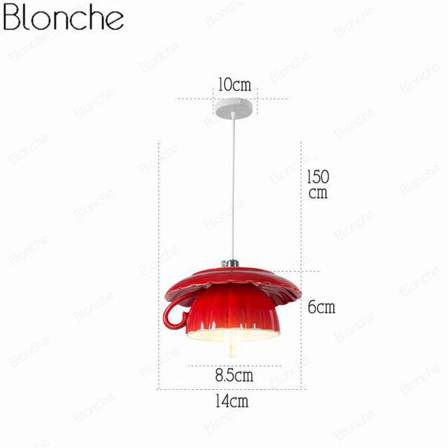 Lámpara de suspensión Moderna taza de café con LEDs