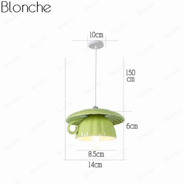 Lámpara de suspensión Moderna taza de café con LEDs