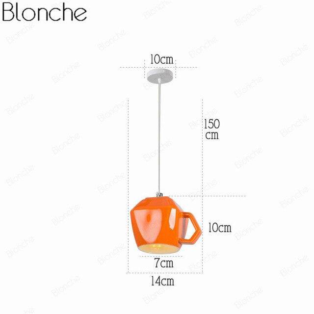 Suspension LED moderne en forme de tasse à caf renservée