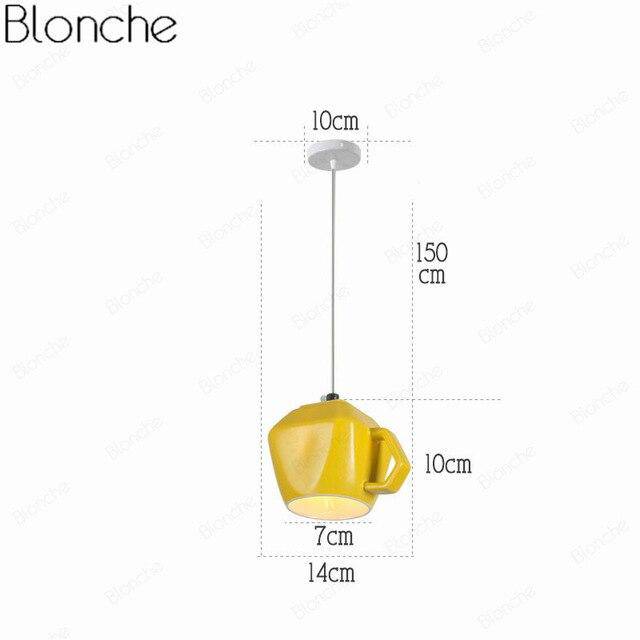 Lámpara de suspensión Moderna taza de café con LEDs