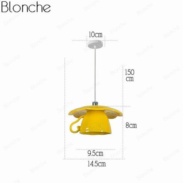 Suspension LED moderne en forme de tasse à caf renservée