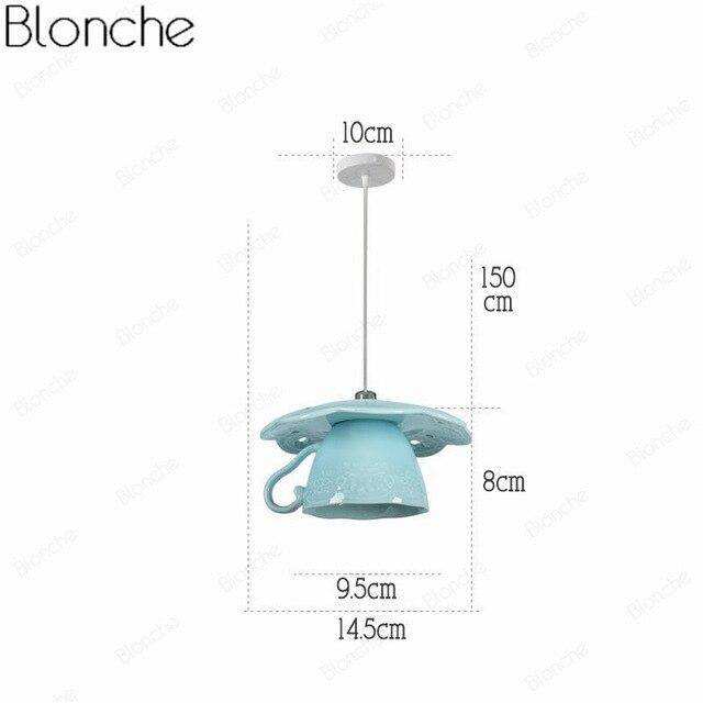 Lámpara de suspensión Moderna taza de café con LEDs