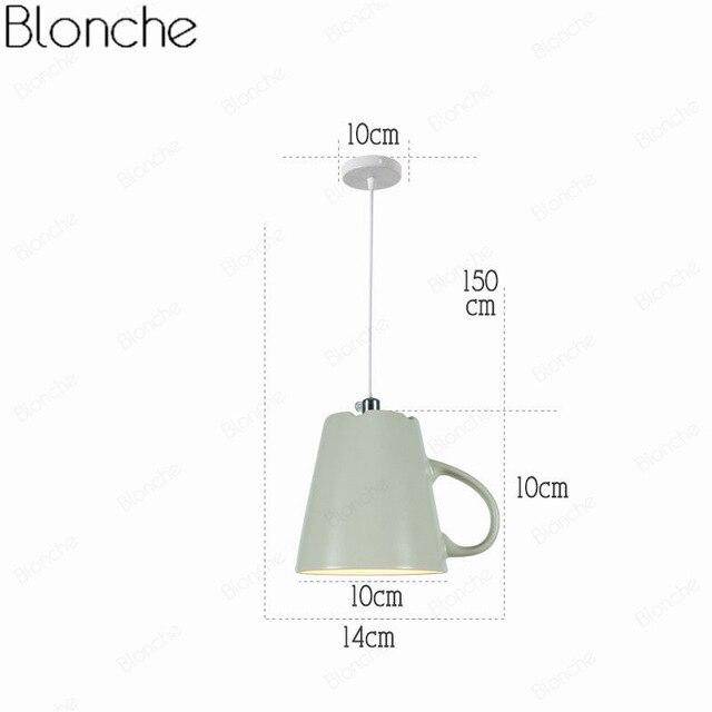 Suspension LED moderne en forme de tasse à caf renservée