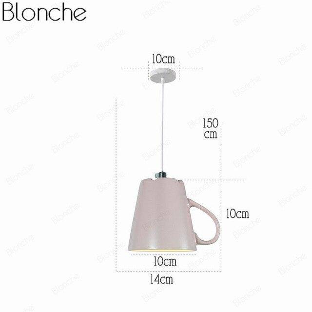 Lámpara de suspensión Moderna taza de café con LEDs