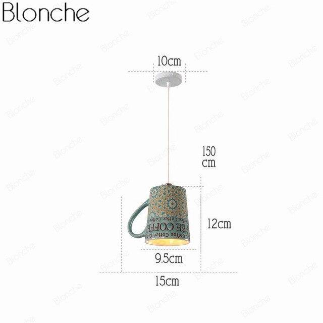 Lámpara de suspensión Moderna taza de café con LEDs