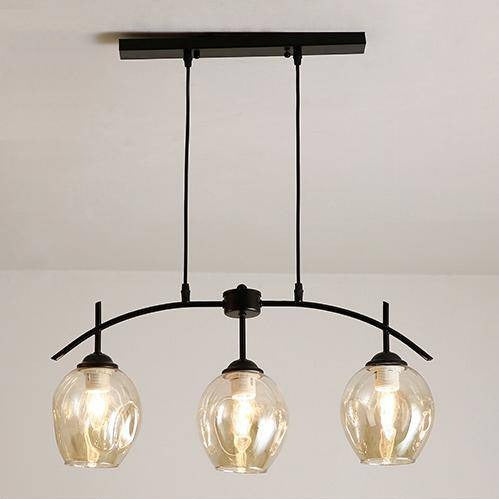 Industrial design chandelier with hanging glass balls Indoor