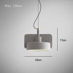 Suspension ciment formes design à LED