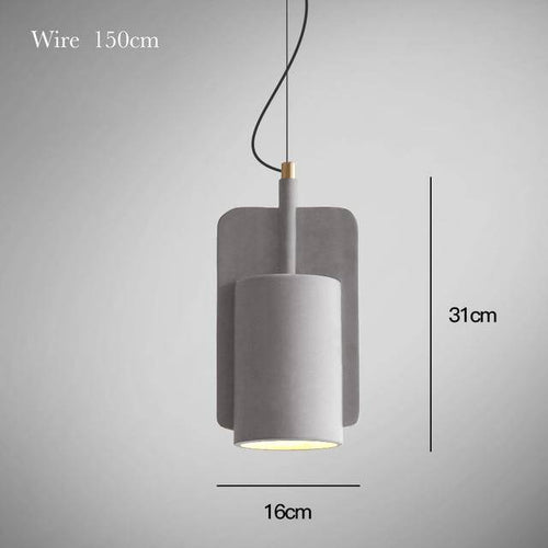 Suspension ciment formes design à LED - vue 9 sur 12