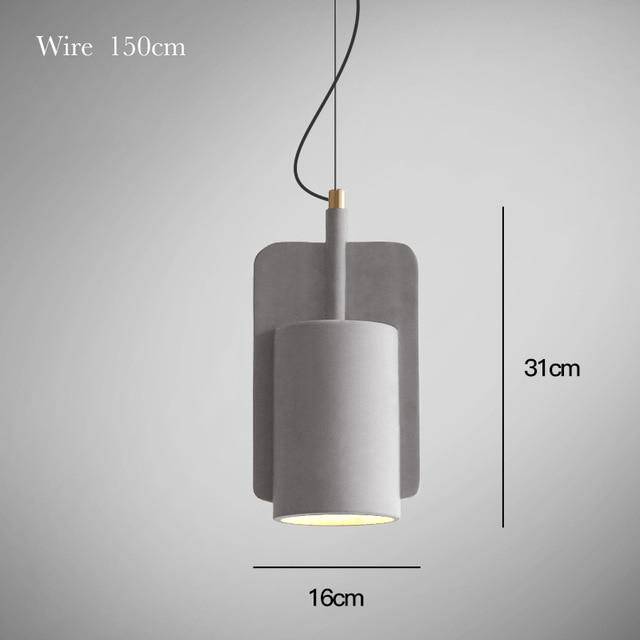 pendant light LED design cement forms