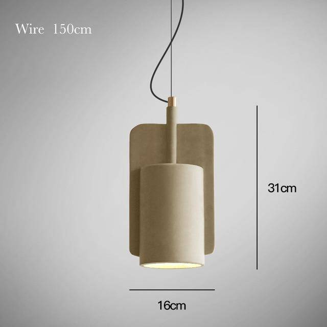 Suspension ciment formes design à LED - vue 11 sur 12