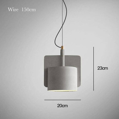 Suspension ciment formes design à LED - vue 13 sur 12