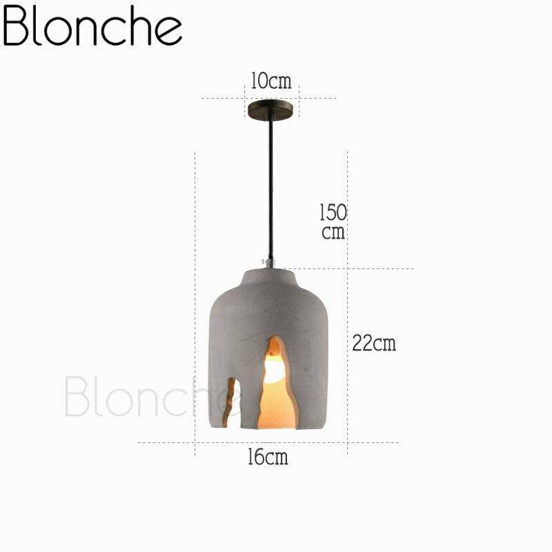 Lámpara de suspensión cemento roto Retro