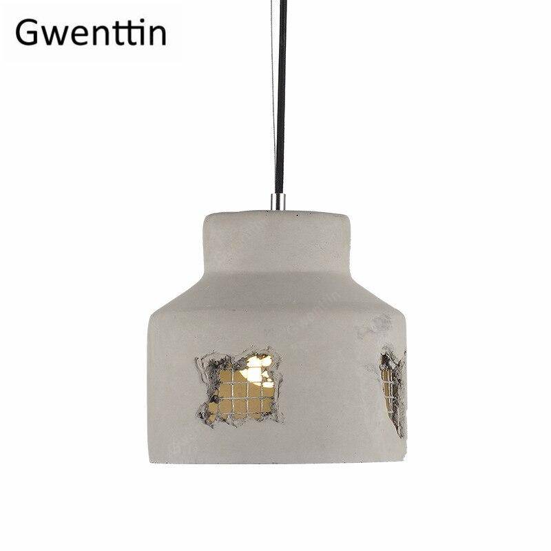 pendant light cement and Hollow cage