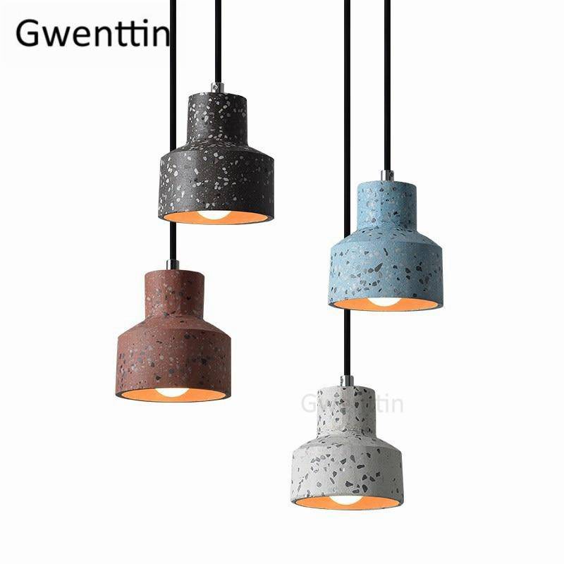 Suspension ciment style terrazzo de couleur Vintage - vue 2 sur 8