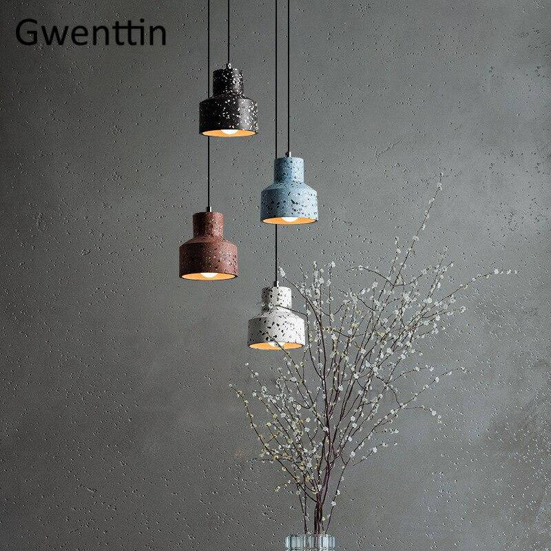 Suspension ciment style terrazzo de couleur Vintage