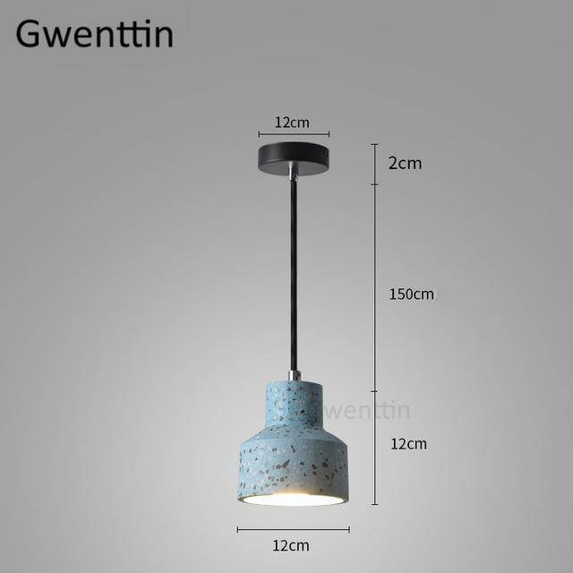 Suspension ciment style terrazzo de couleur Vintage - vue 6 sur 8