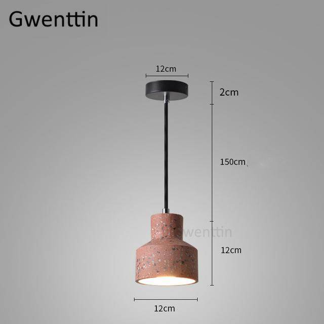 Suspension ciment style terrazzo de couleur Vintage - vue 4 sur 8