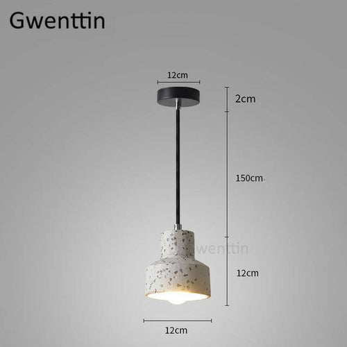 Suspension ciment style terrazzo de couleur Vintage - vue 6 sur 8