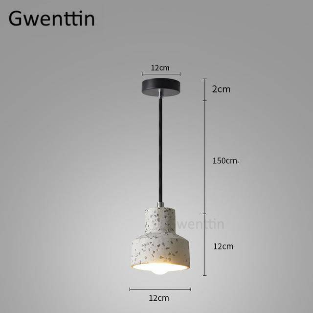 Suspension ciment style terrazzo de couleur Vintage - vue 5 sur 8