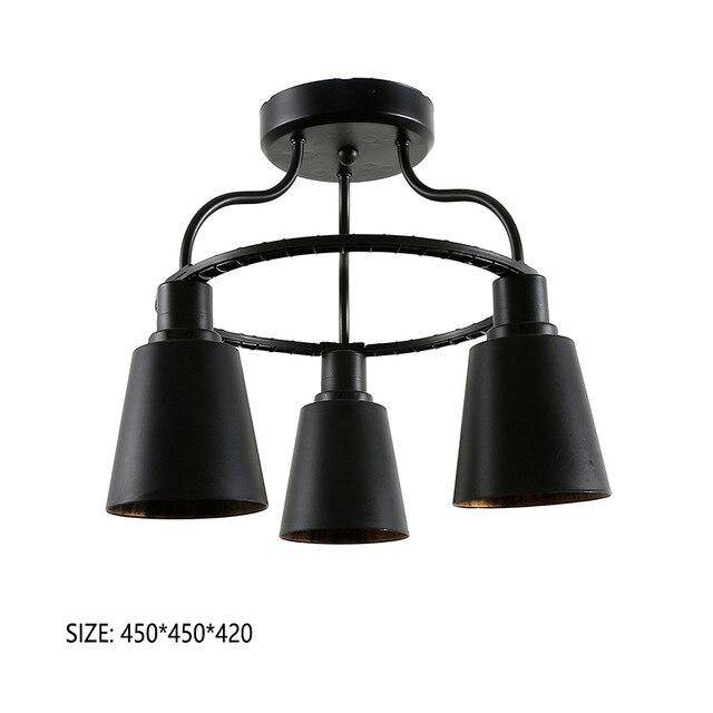 Plafonnier rustique avec base ronde en métal Lamp
