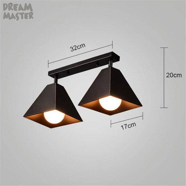 Suspension design LED en métal avec plusieurs abat-jours industriels