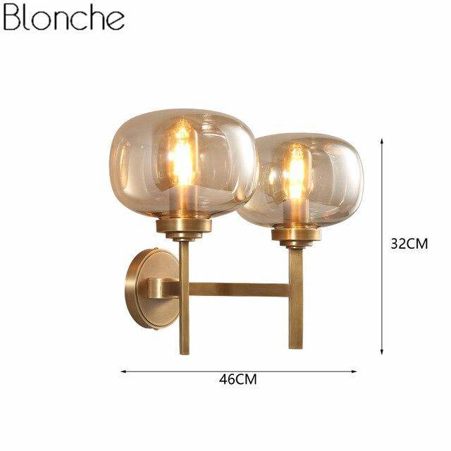 wall lamp gold LED design wall lamp and lampshade in Sconce glass