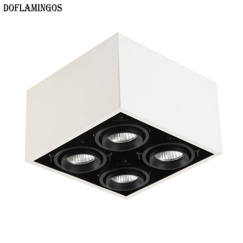 Plafonnier cubique à spots LED orientables