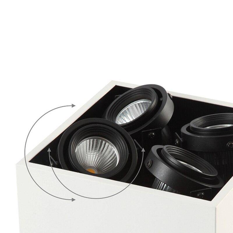 Plafonnier cubique à spots LED orientables