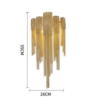 wall lamp LED design wall lamp in gold glass, Atlantis style