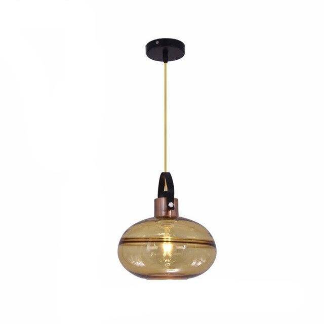 pendant light LED design with rounded glass in vintage style