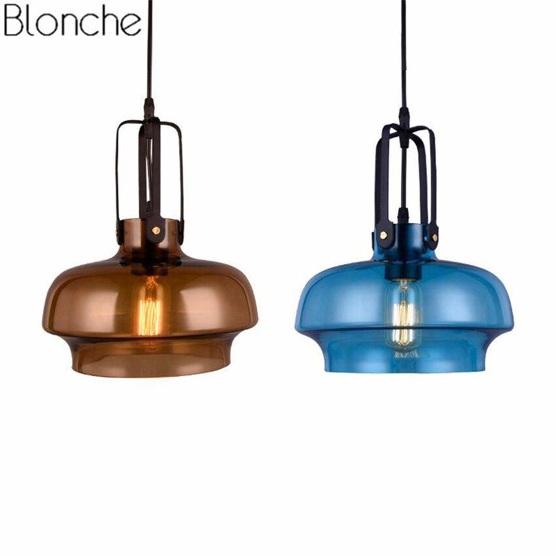 pendant light Hang style colored glass LED design