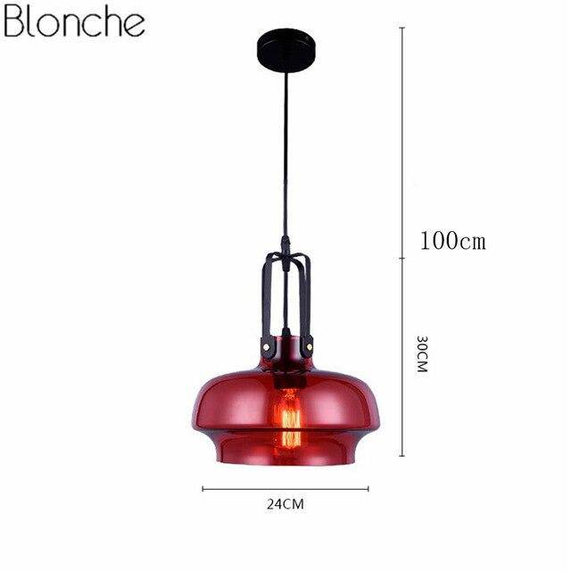 pendant light Hang style colored glass LED design