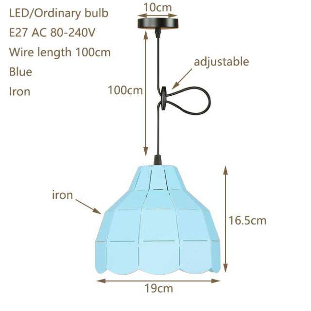pendant light LED design with lampshade colored ceramic