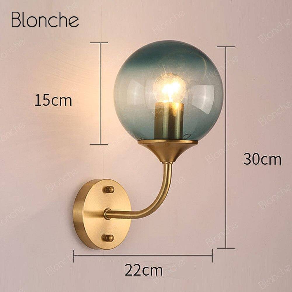 Applique murale moderne LED avec boule en verre Cooper - vue 4 sur 6