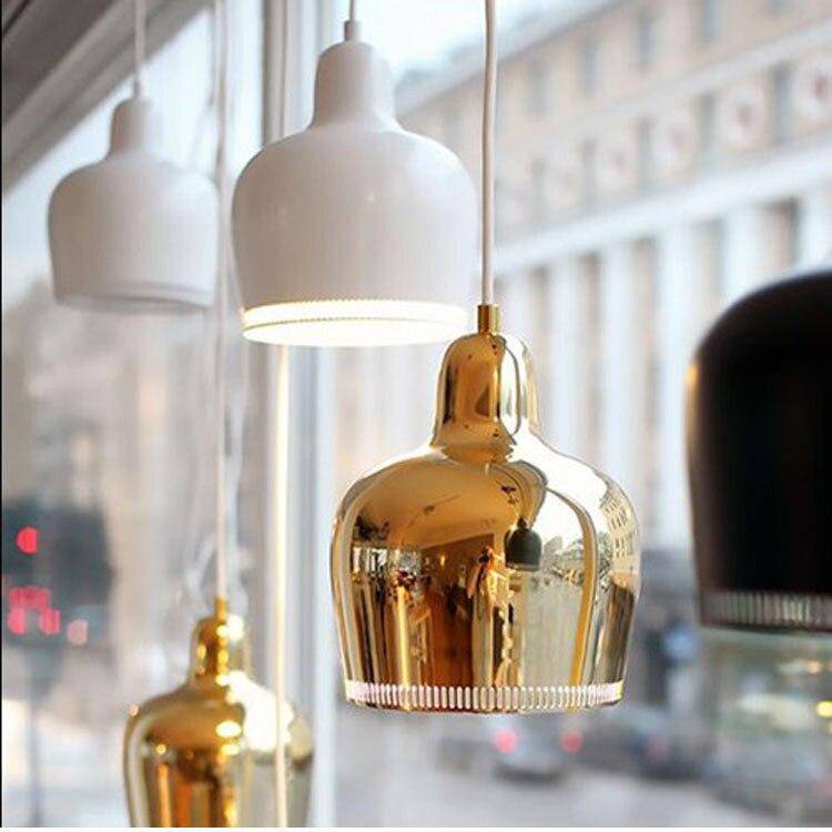 pendant light LED design with lampshade rounded metal Luxury Alto